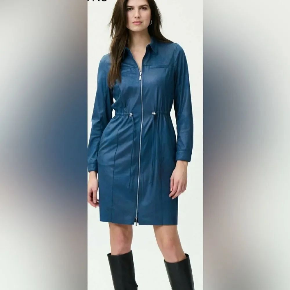 JOSEPH RIBKOFF Nightfall Shirt Dress blue size M
